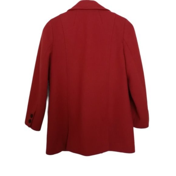 J. Crew Burnt Orange Red Wool Trench Coat - Picture 15 of 16